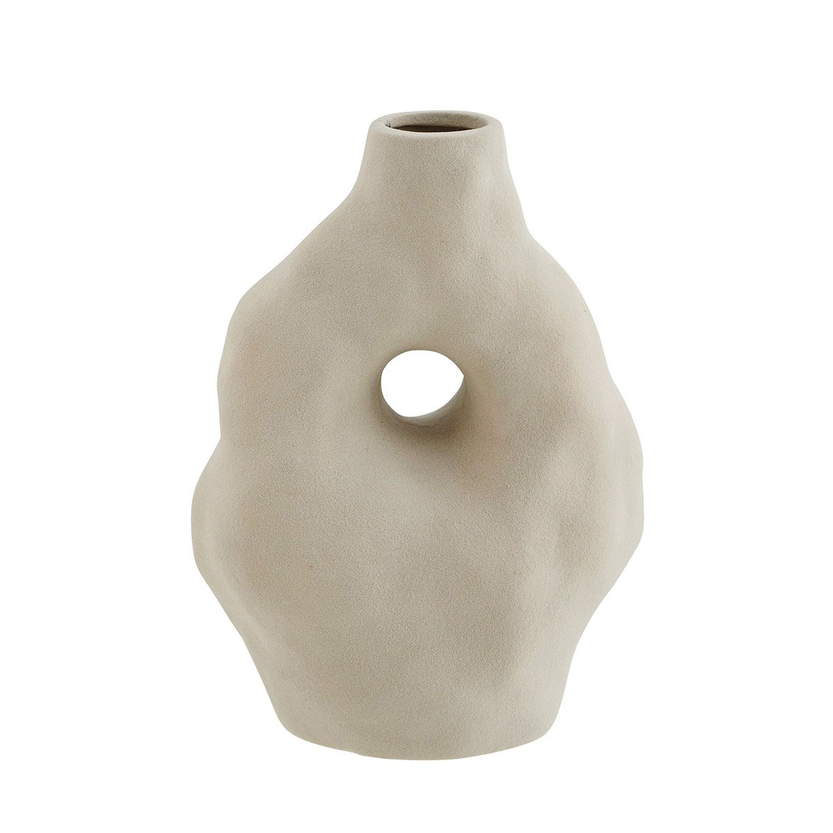 Vase Stoneware 16.5x12x22 cm, Greige