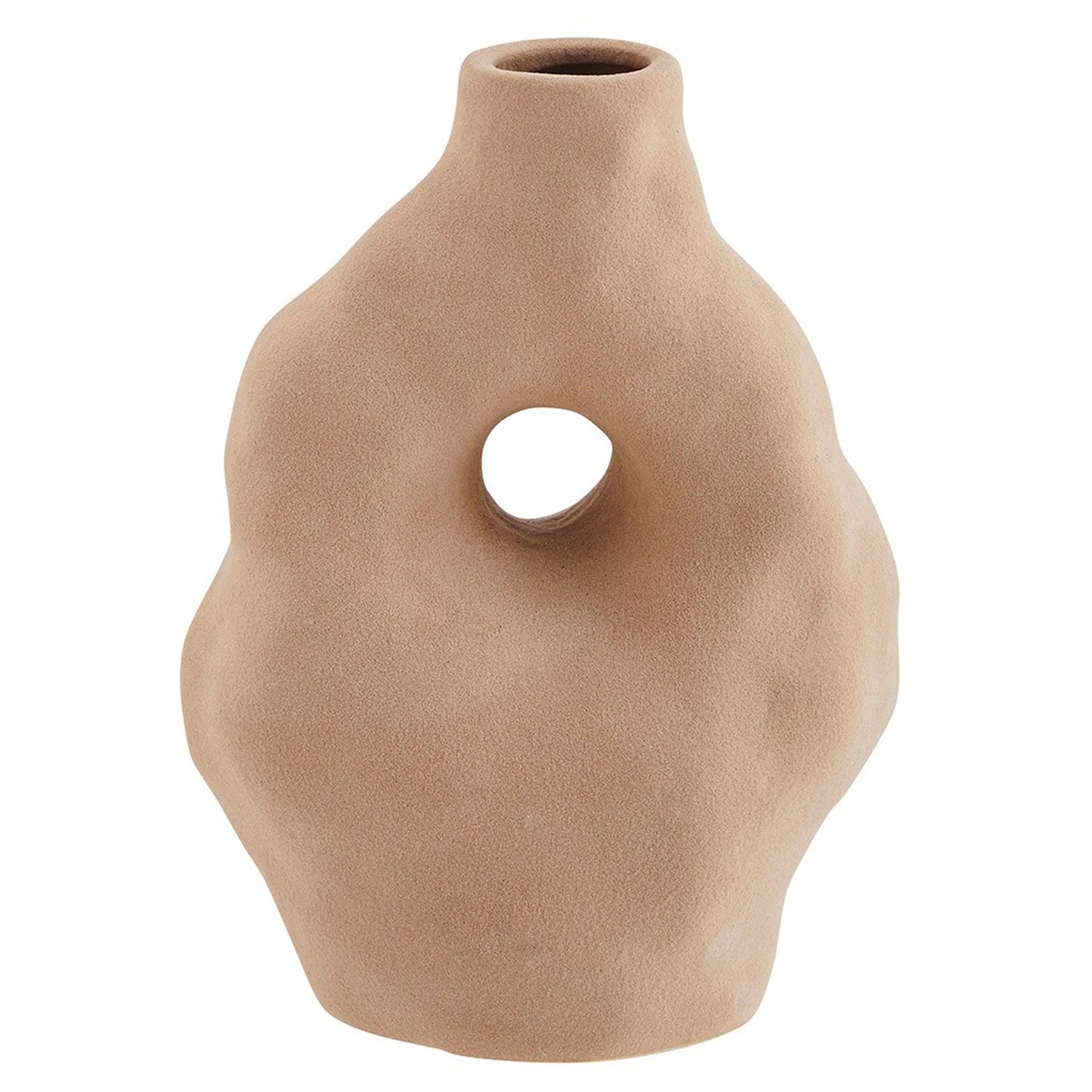 Vase Stoneware 16.5x12x22 cm, Brown