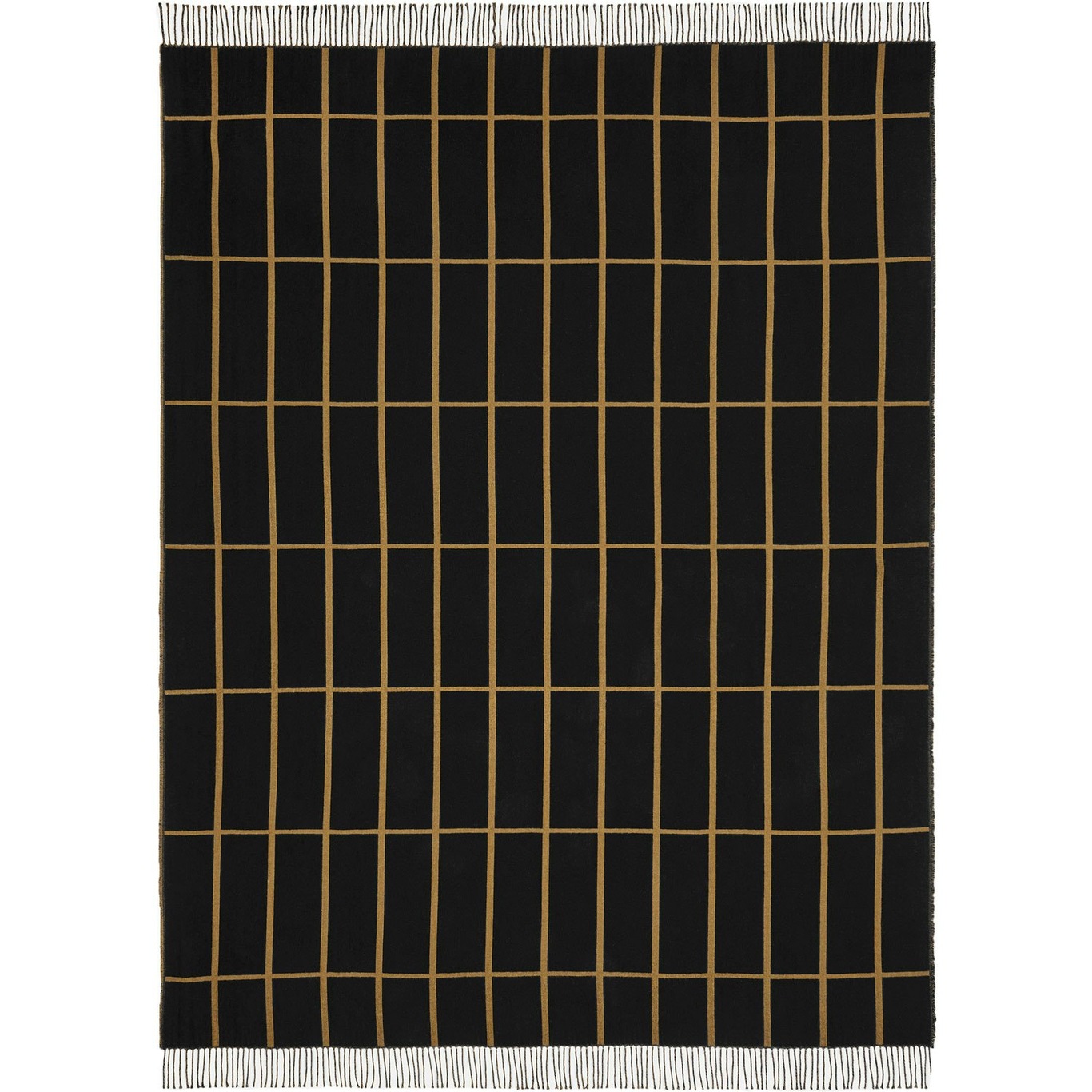 Tiiliskivi Plaid 140x180 cm, Guld / Caviar