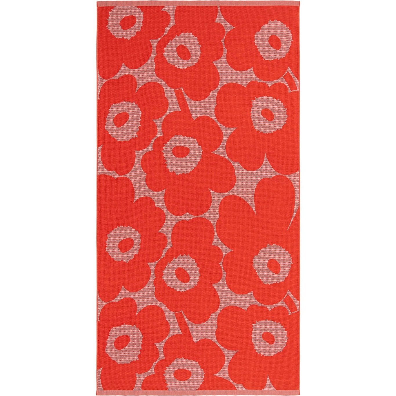 Unikko Strandhåndklæde 180x96.5 cm, Orange/Lyseblåt
