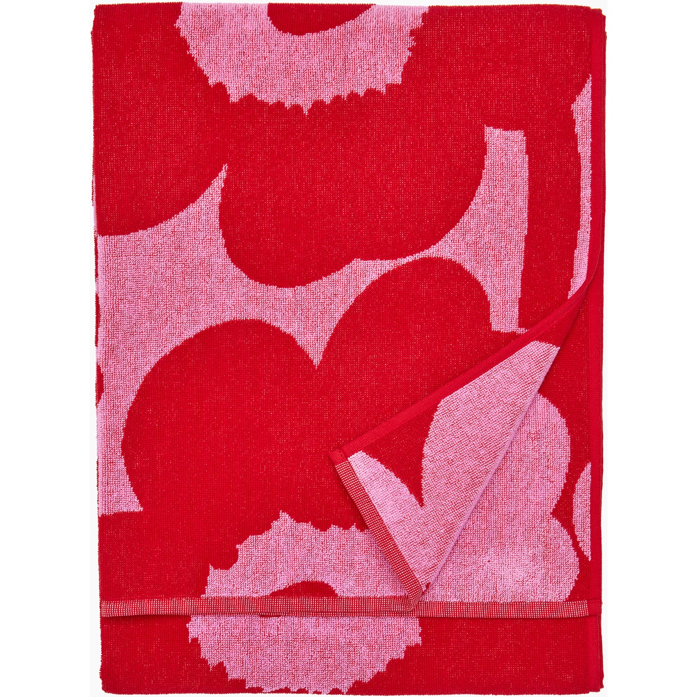 Unikko Badehåndklæde 70x150 cm, Rosa / Rødt