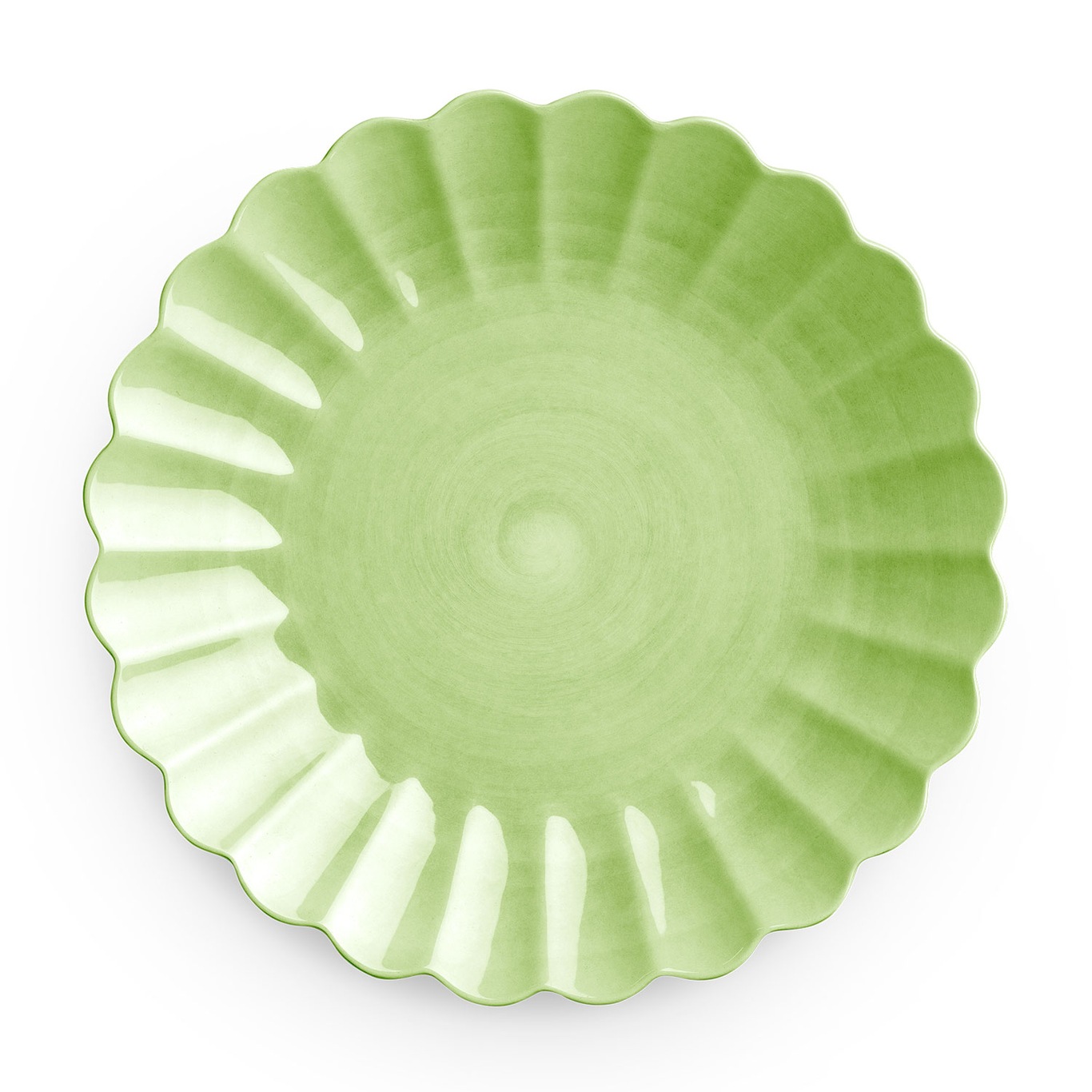 Oyster Tallerken, Grøn, 28 cm