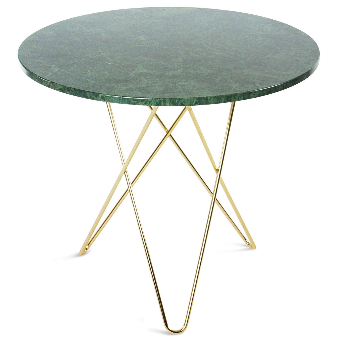 O Spisebord, Grøn Marmor/Messing