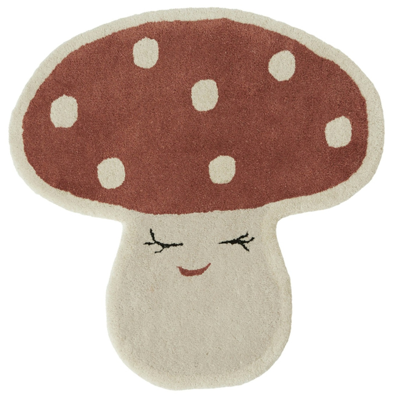 Malle Mushroom Gulvtæppe 75x77 cm, Rødt