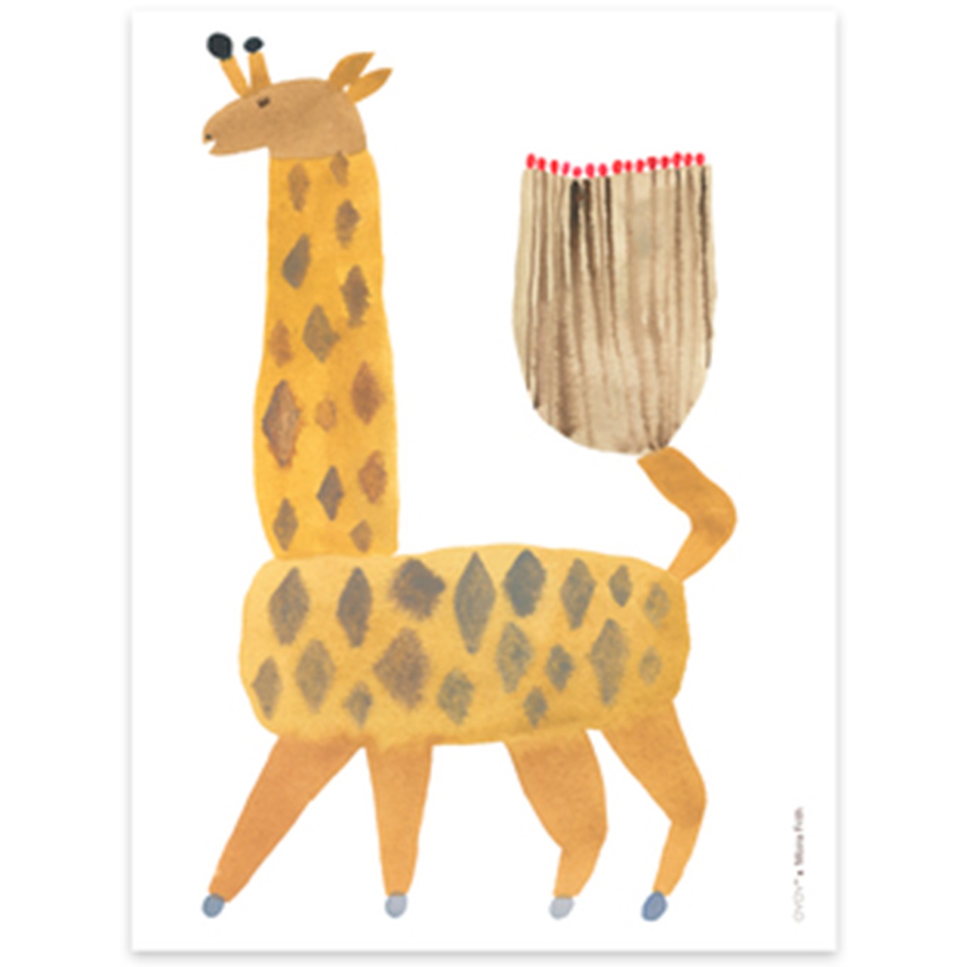 Noah Giraffe Plakat, 50x70 cm