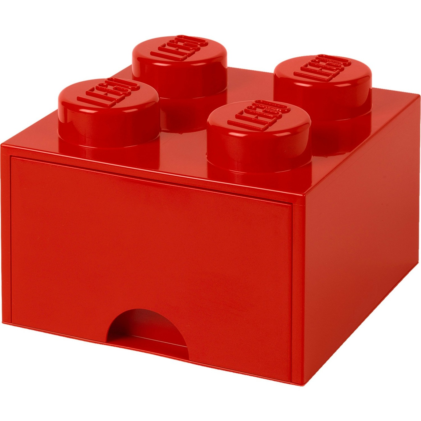 LEGO® Opbevaring med Skuffe 4 Knopper, Rød