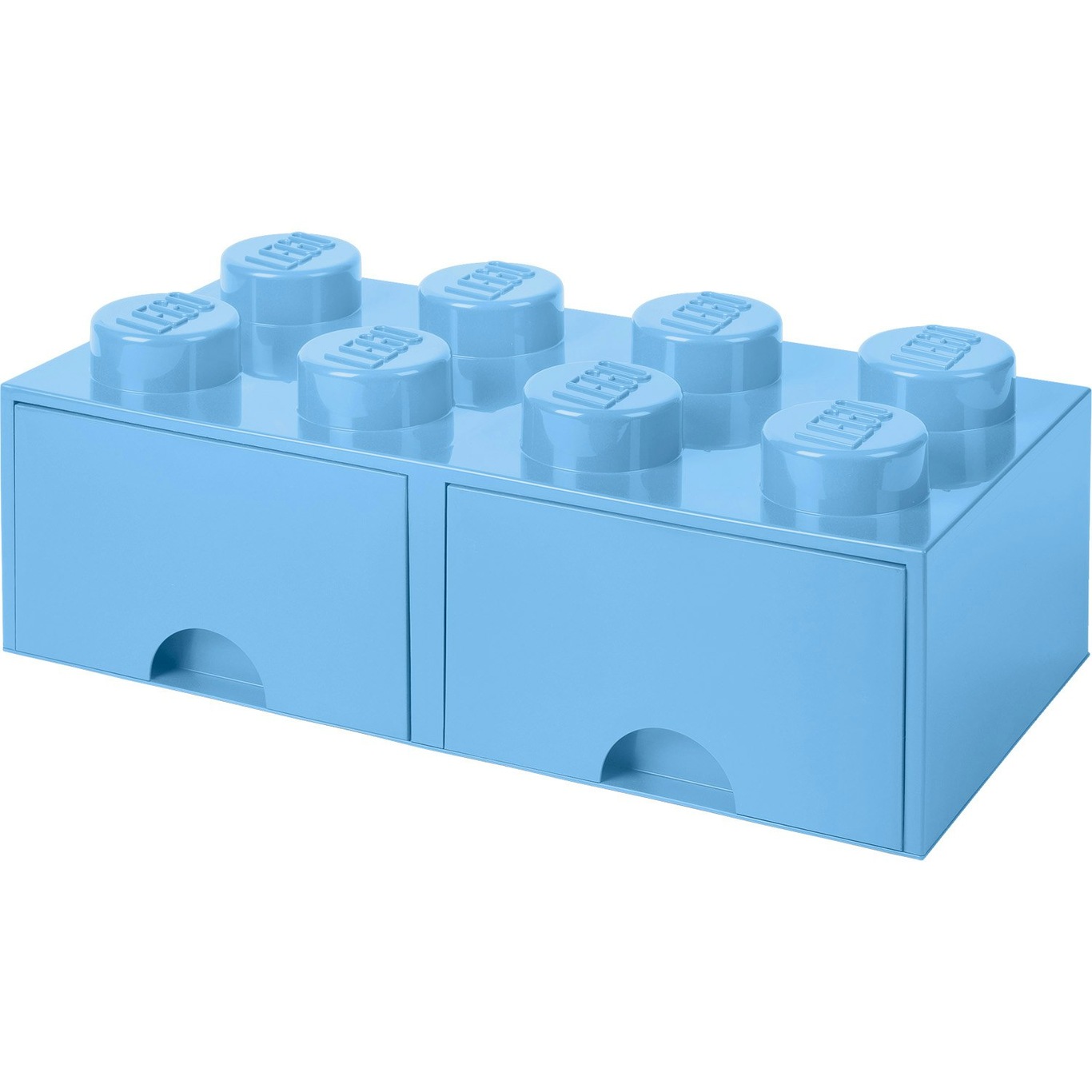 LEGO® Opbevaring med Skuffe 8 Knopper, Light Royal Blue