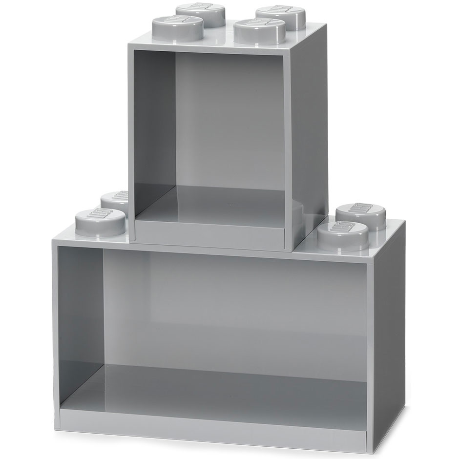 LEGO® Hylder 2-pak, Medium Stone Grey