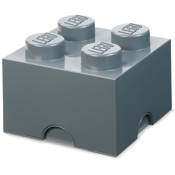 LEGO® Opbevaringskasse 8 Knopper, Dark Stone Grey