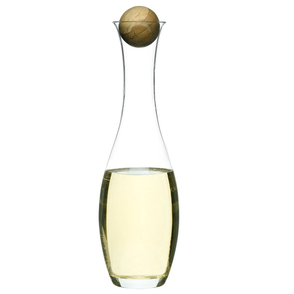 Oval Oak Vin Karaffel med Prop i Eg, 1 L