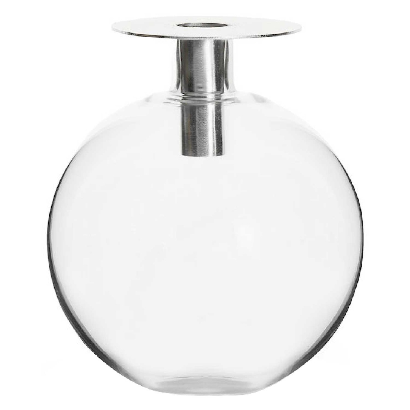 Top Vase 18 cm, Sølv/Glas