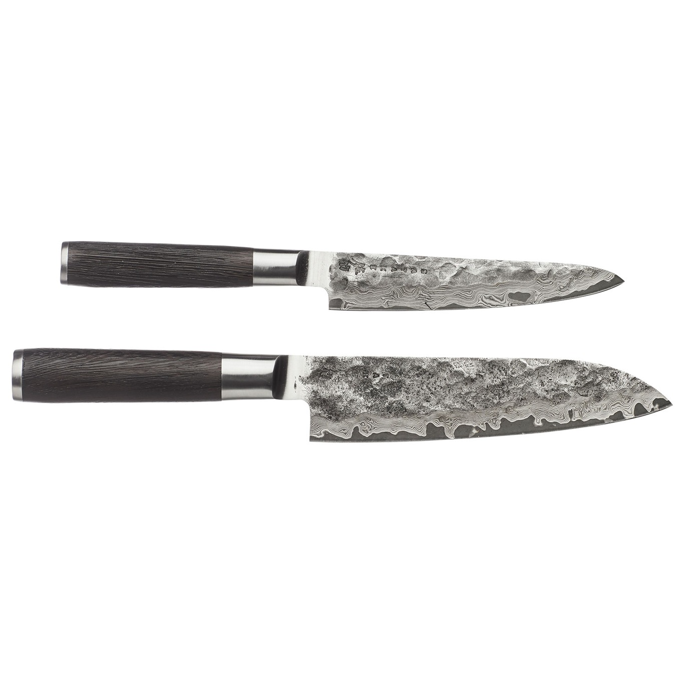 Kuro Knivsæt, Santoku 18cm, Skrællekniv 15cm, stål