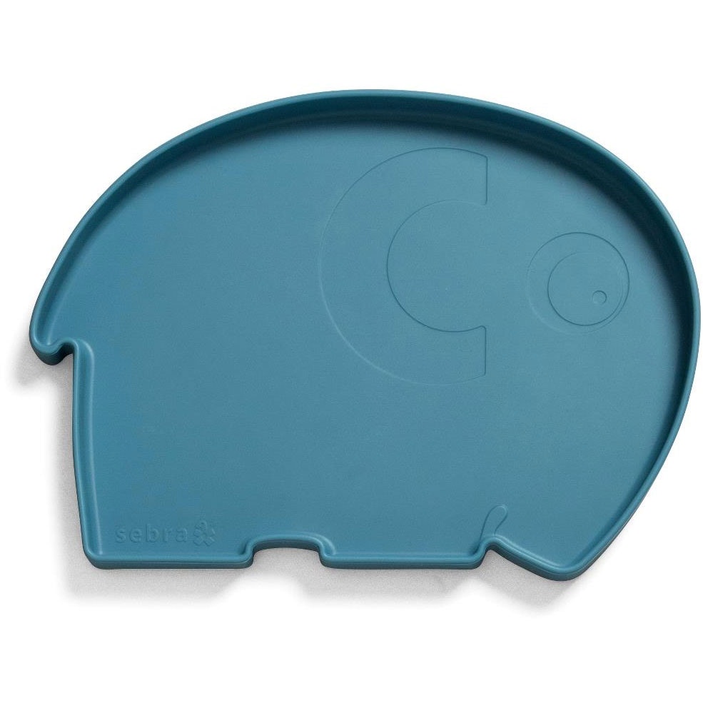Fanto The Elephant Silikonetallerken, Vintage Blue