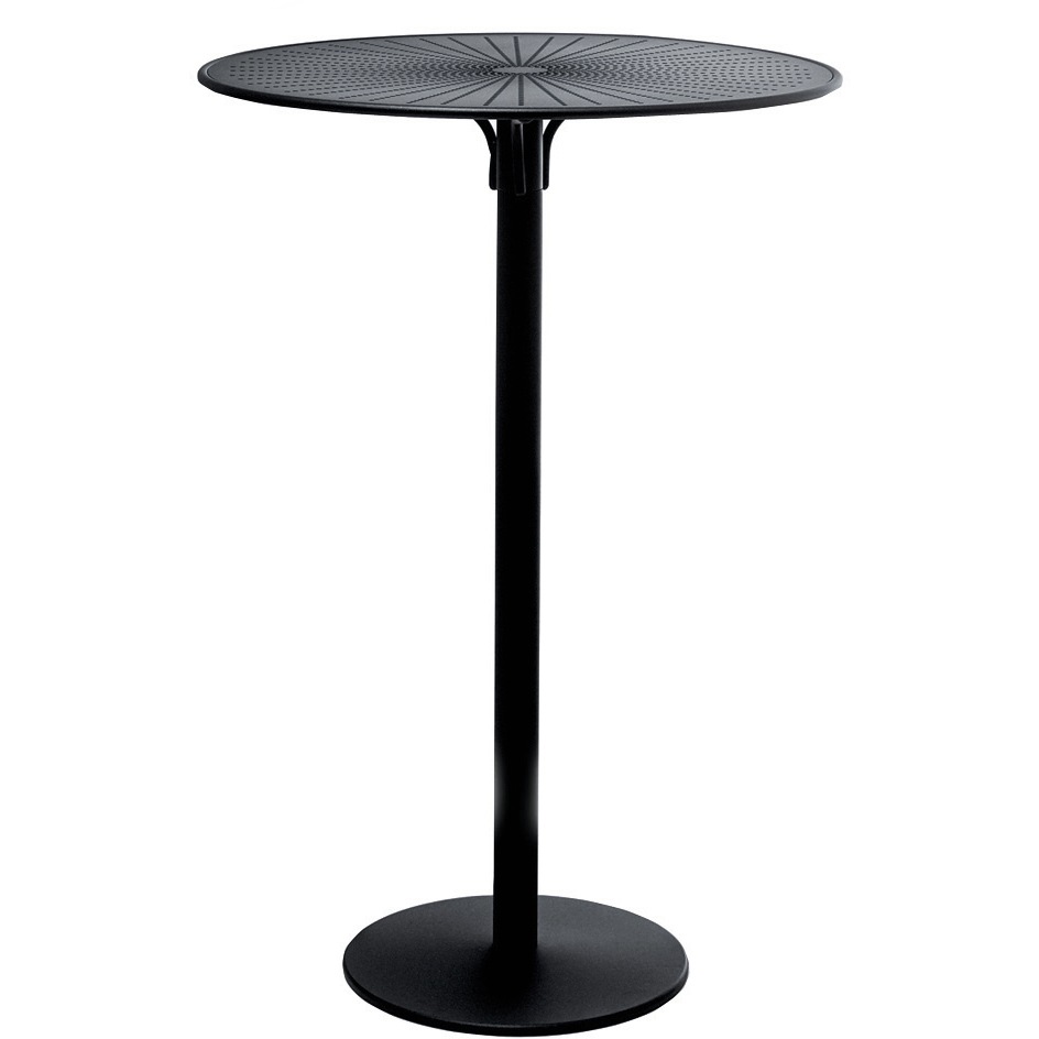 Piazza Table high Ø70, Anthracite