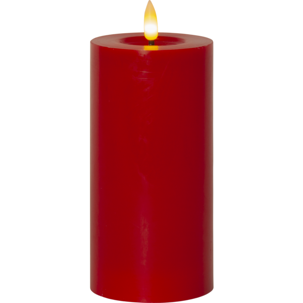 Flamme Flow Bloklys LED Rødt, 17,5 cm