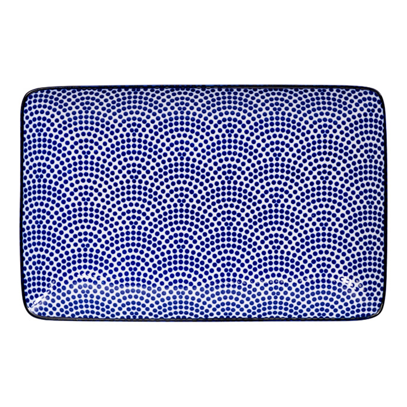 Nippon Blue Sushi Plate 13,5x21 cm, Dots