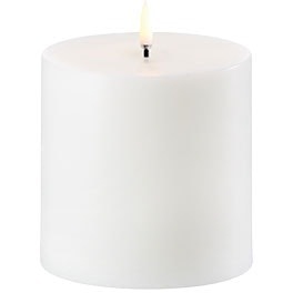 LED Bloklys Nordic White, 10x10 cm