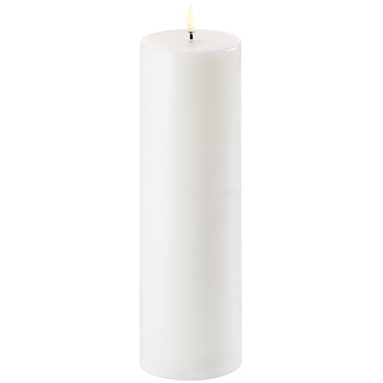 LED Bloklys Nordic White, 7,8x25 cm