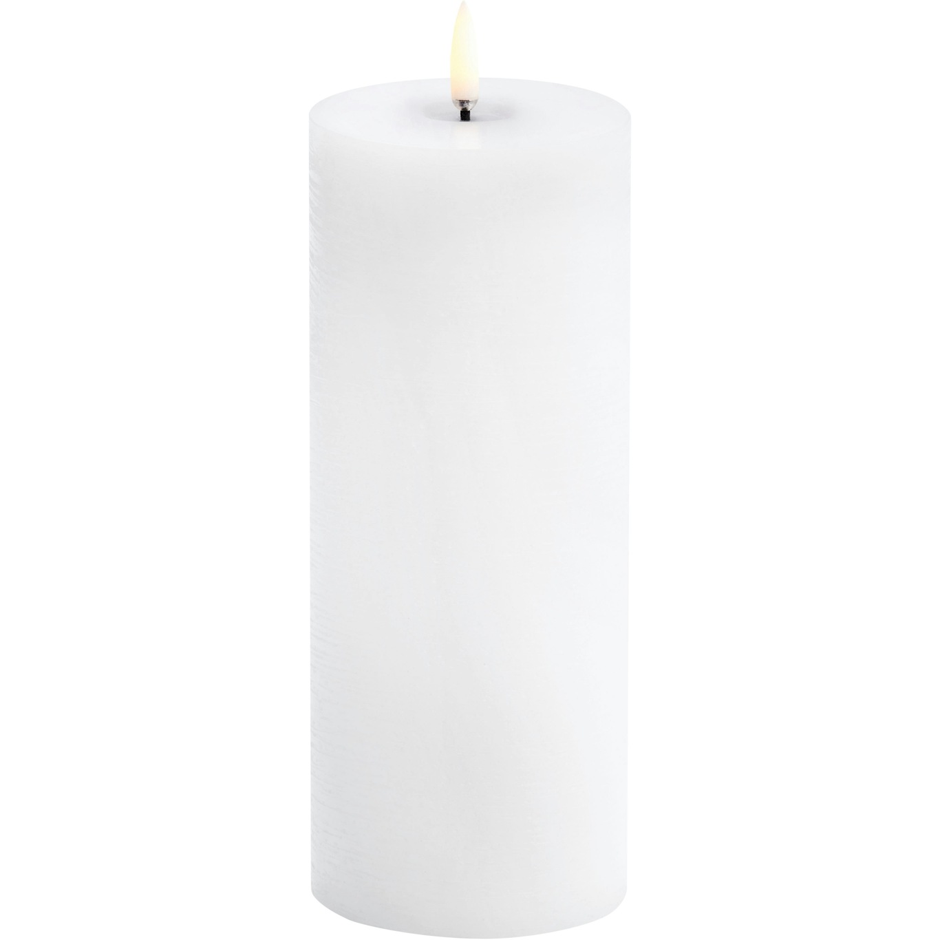 LED Bloklys Smeltet 7,8x20,3 cm, Nordic White