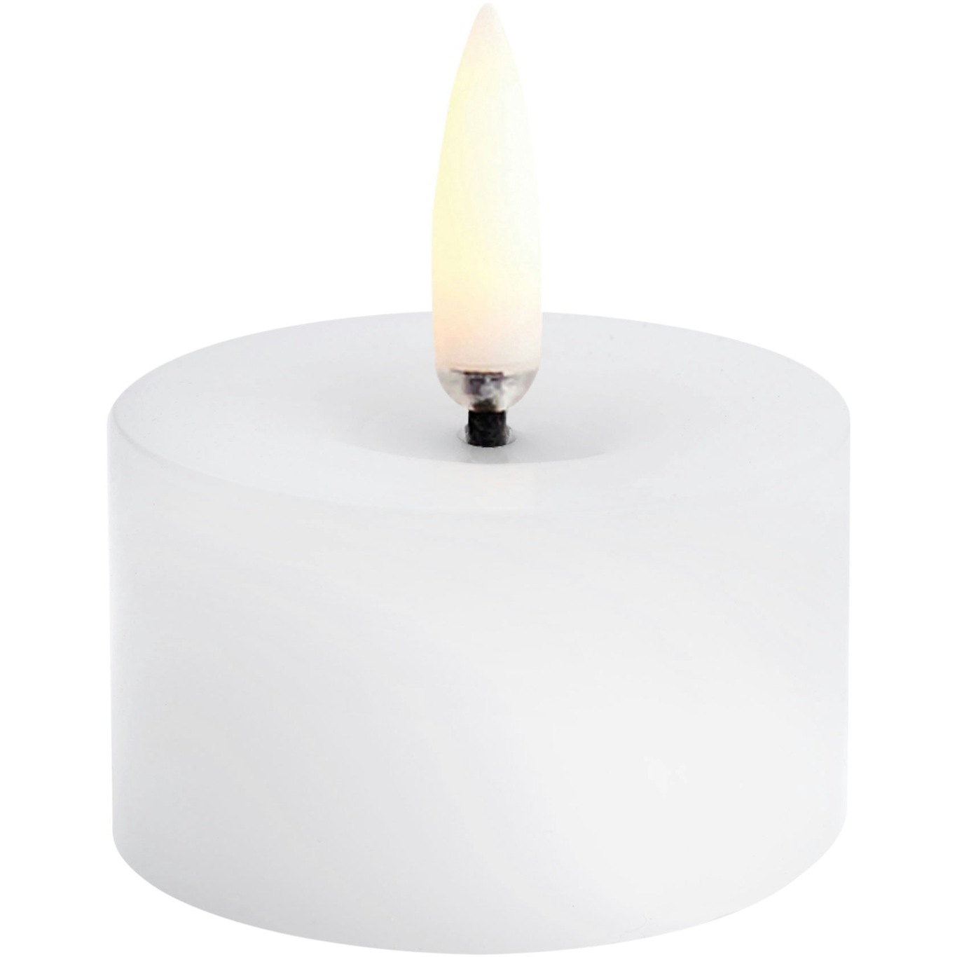 LED Bloklys Smeltet Nordic White, 5x2,8 cm
