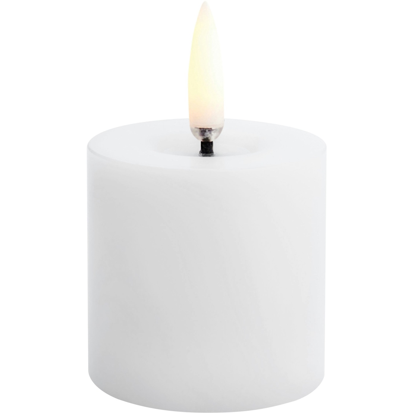 LED Bloklys Smeltet Nordic White, 5x4,5 cm