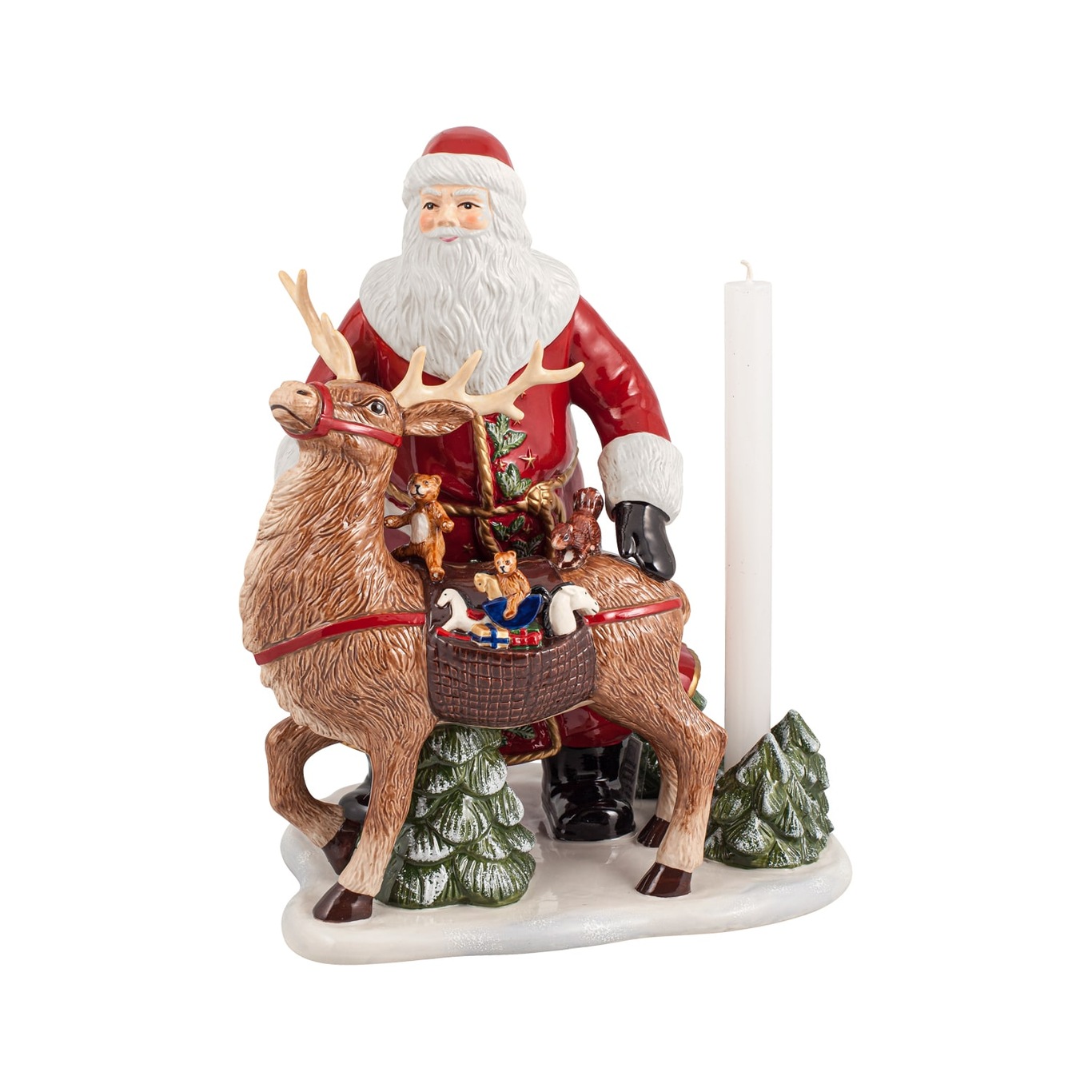 Christmas Toy's Memories Santa With Stag, 30x24x35 cm